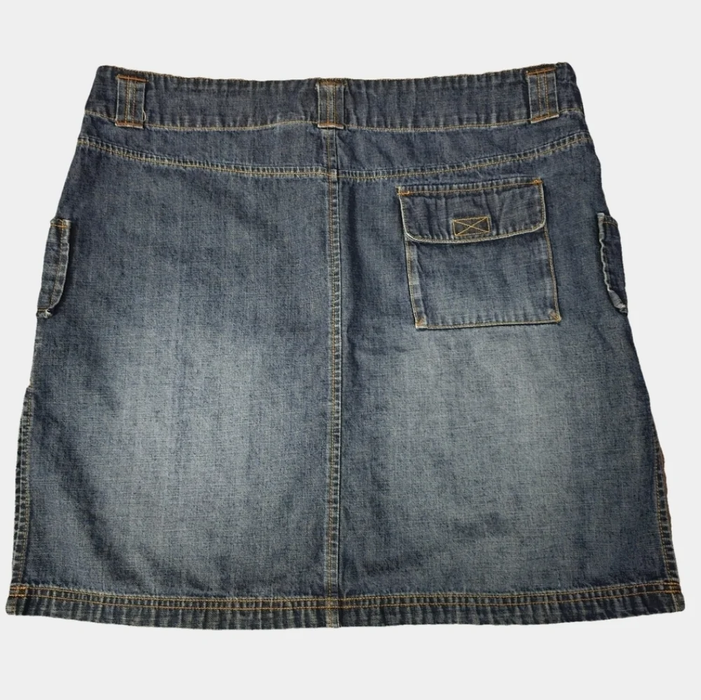 Old Navy Vintage 100% Cotton Y2K Denim Mini Skirt Size 18